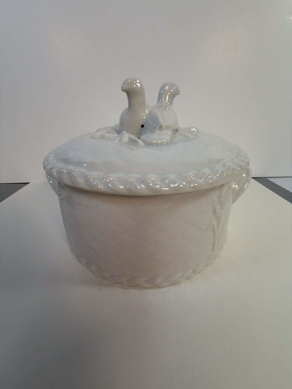 Royal Worcester Gourmet Oven China Covered Casserole Dish with Bird‎ Finial